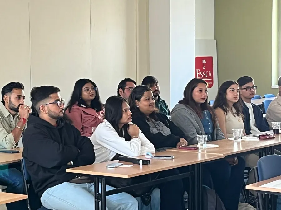 ITM students in a lecture at ESSCA, France
